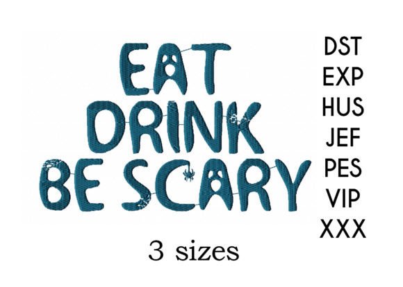 Eat Drink Be Scary Embroidery Design Review