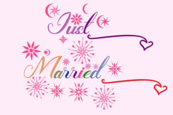 Just Married Lettering Design Review