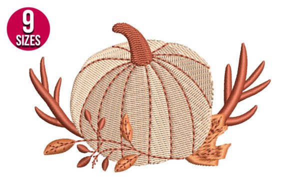 Pumpkin with Antlers Embroidery Review